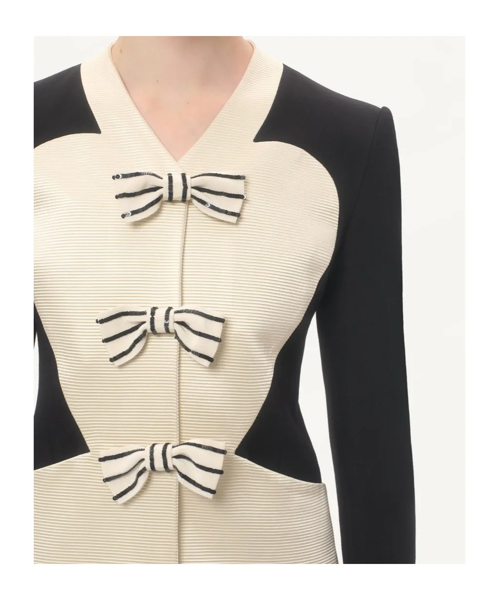 Valentino Bow Detailed Long-Sleeved Jacket