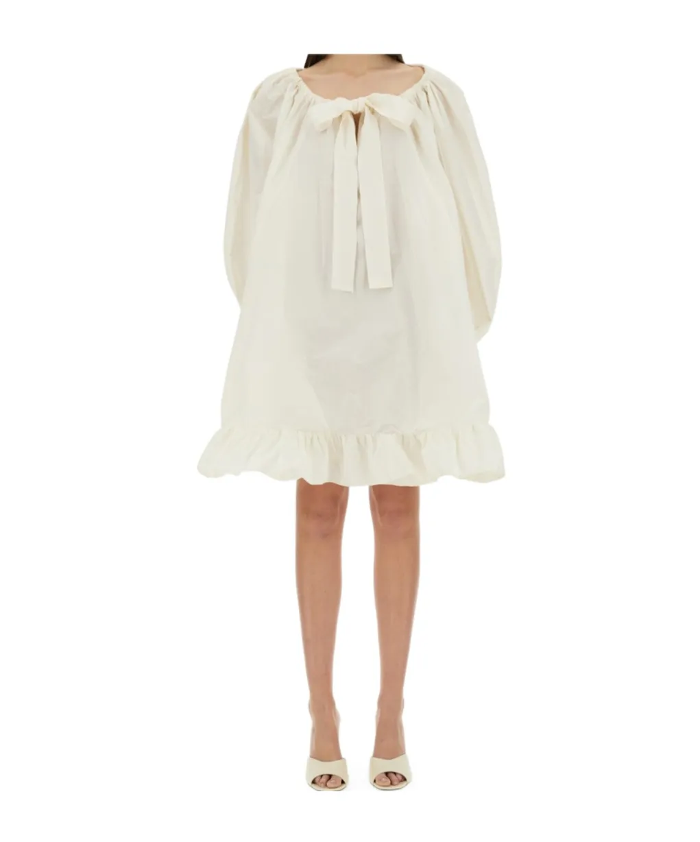 Patou Ruffled A-Line Dress