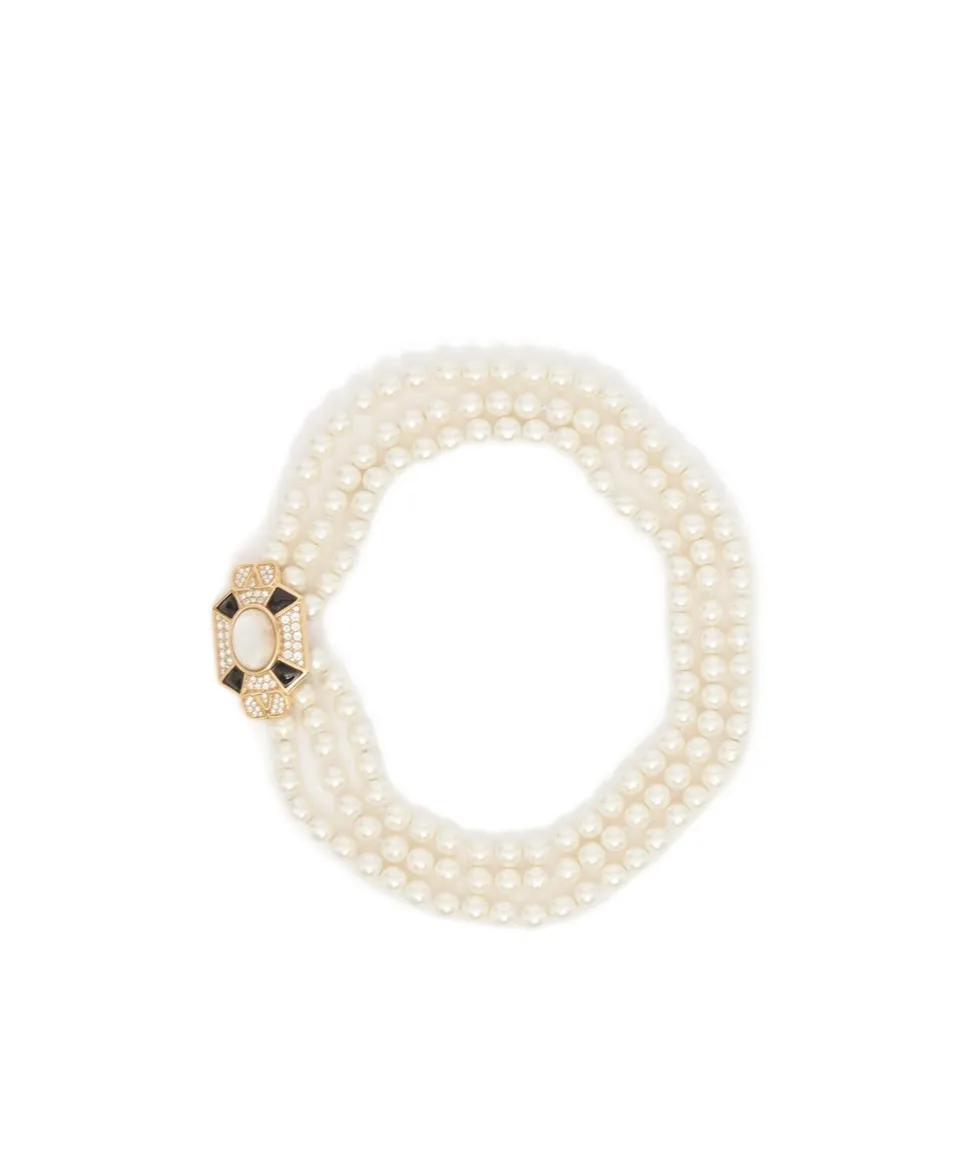 Pas Plus Necklace In Metal, Enamel, Resin, Pearls And Swarovski® Crystals