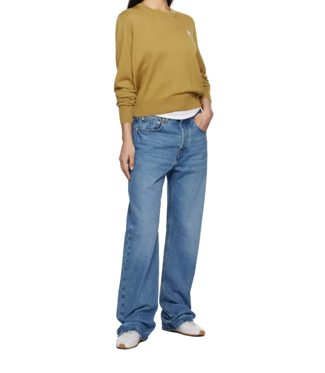 Round-Neck And Long-Sleeved Sweater
