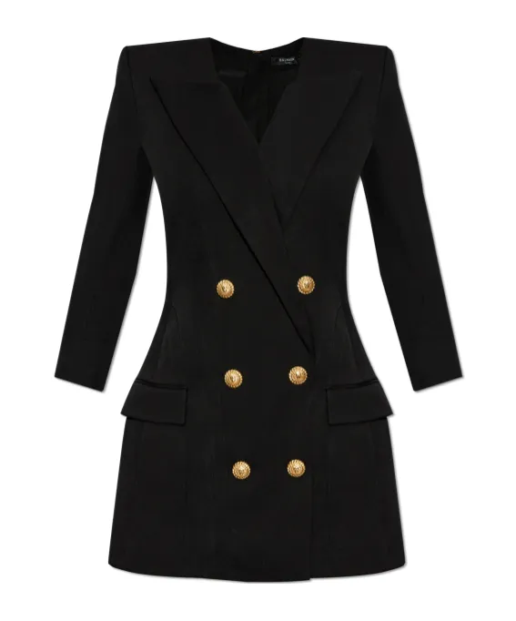 Balmain Slim Fit Double Breasted Blazer Dresss