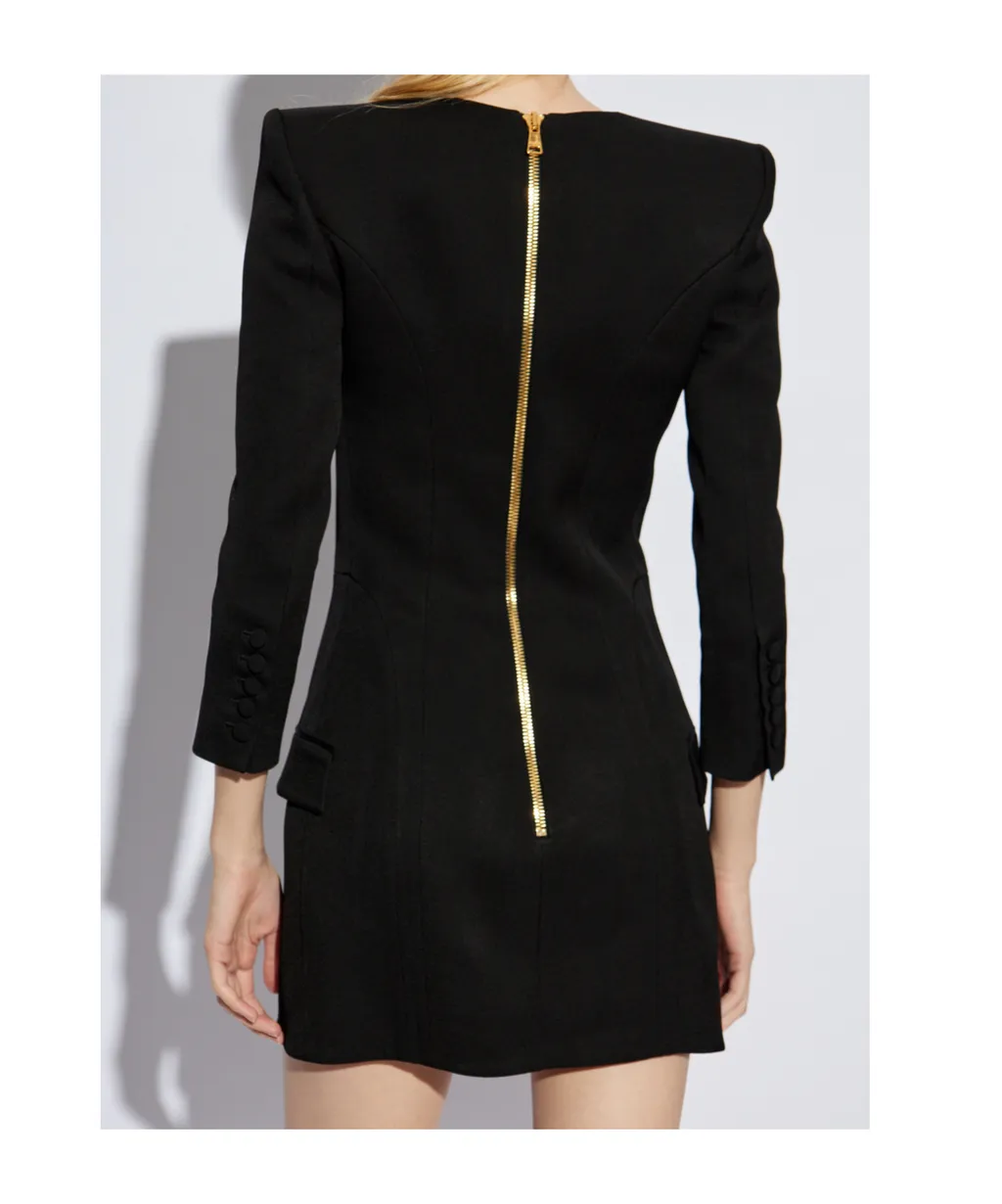 Balmain Slim Fit Double Breasted Blazer Dresss
