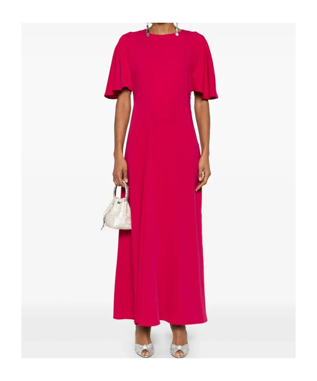 Flared-Sleeves Maxi Dress