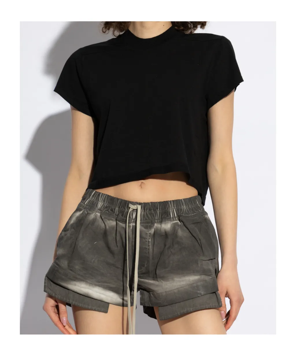 Rick Owens Drkshdw Cropped Small Level Crewneck T-Shirt