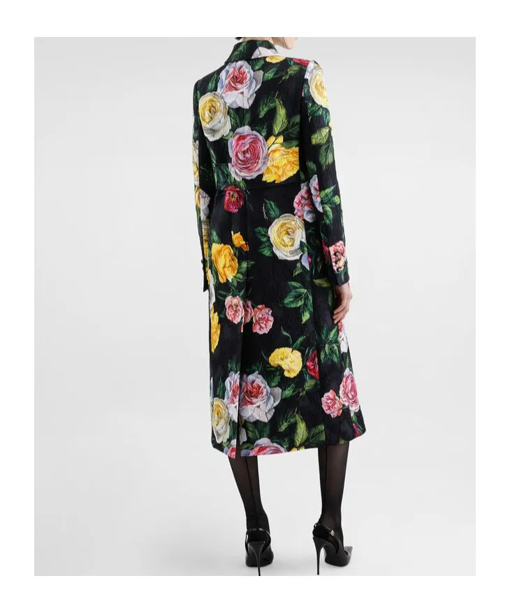 Rose-Print Coat