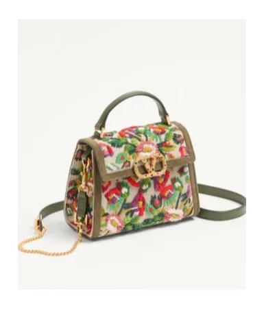 Valentino Garavani Mini Vsling Embroidered Handbag With Jewel Logo