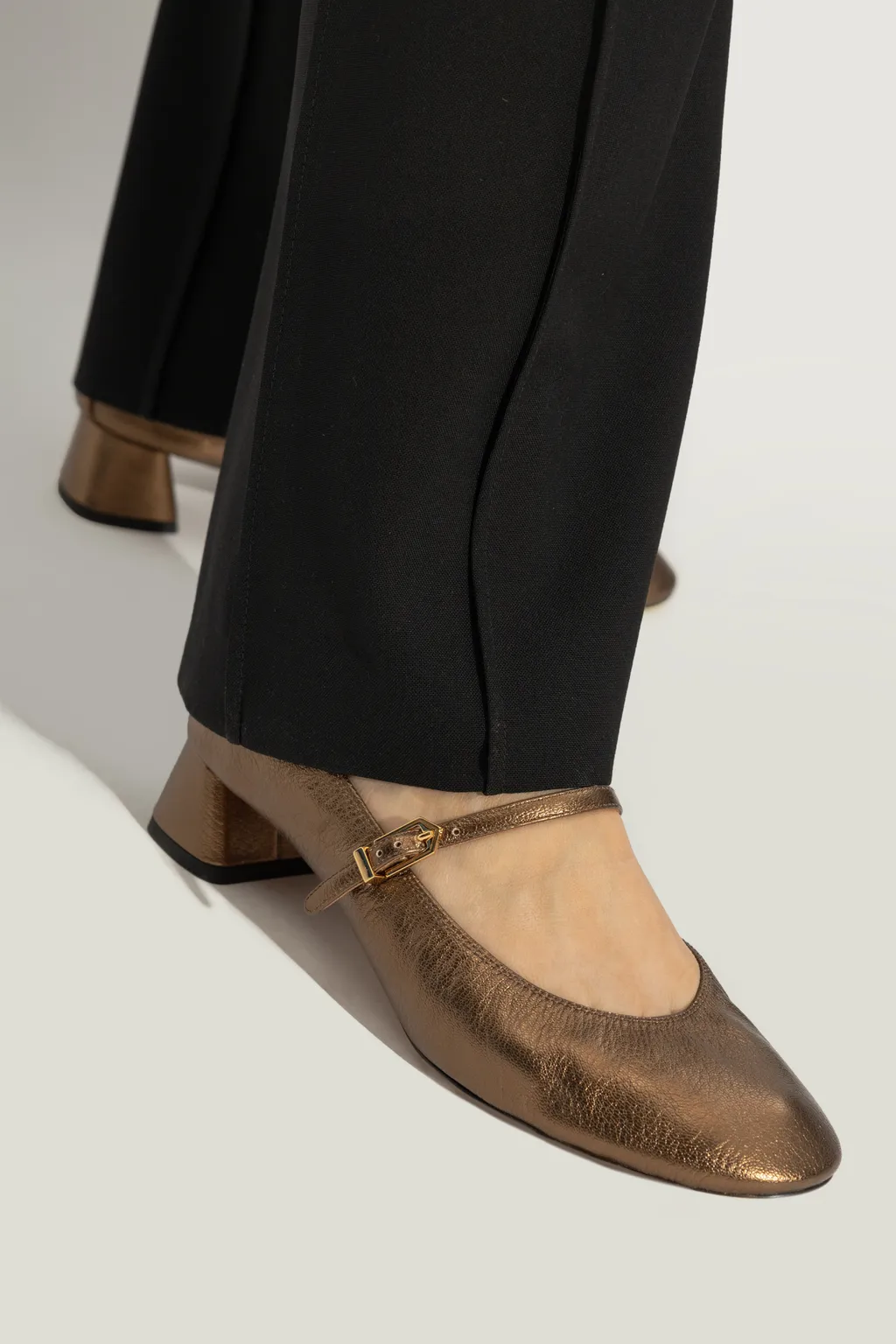 Lanvin Metallic Mary Jane Pumps
