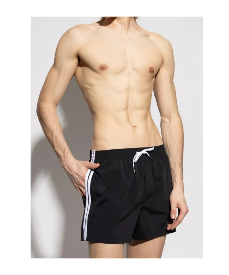 Dsquared2 Logo-Embroidered Drawstring Swim Shorts