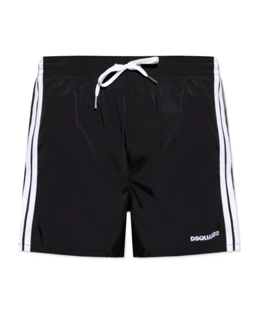 Dsquared2 Logo-Embroidered Drawstring Swim Shorts