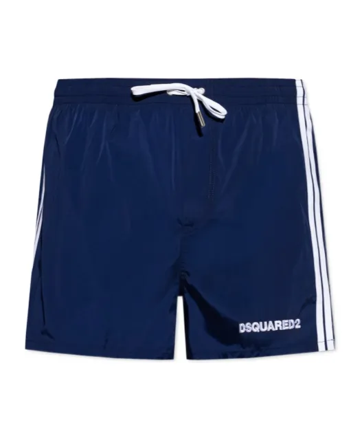 Dsquared2 Logo-Embroidered Drawstring Swim Shorts