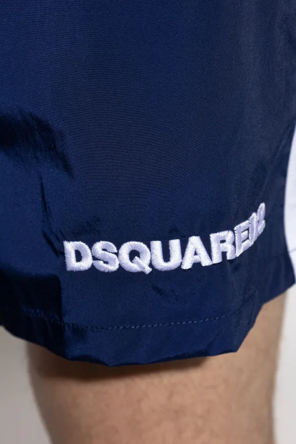 Dsquared2 Logo-Embroidered Drawstring Swim Shorts