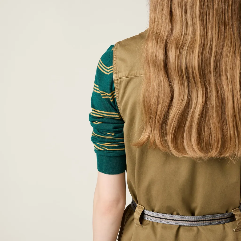 Miu Miu Garment-Dyed Belted Mini Dress