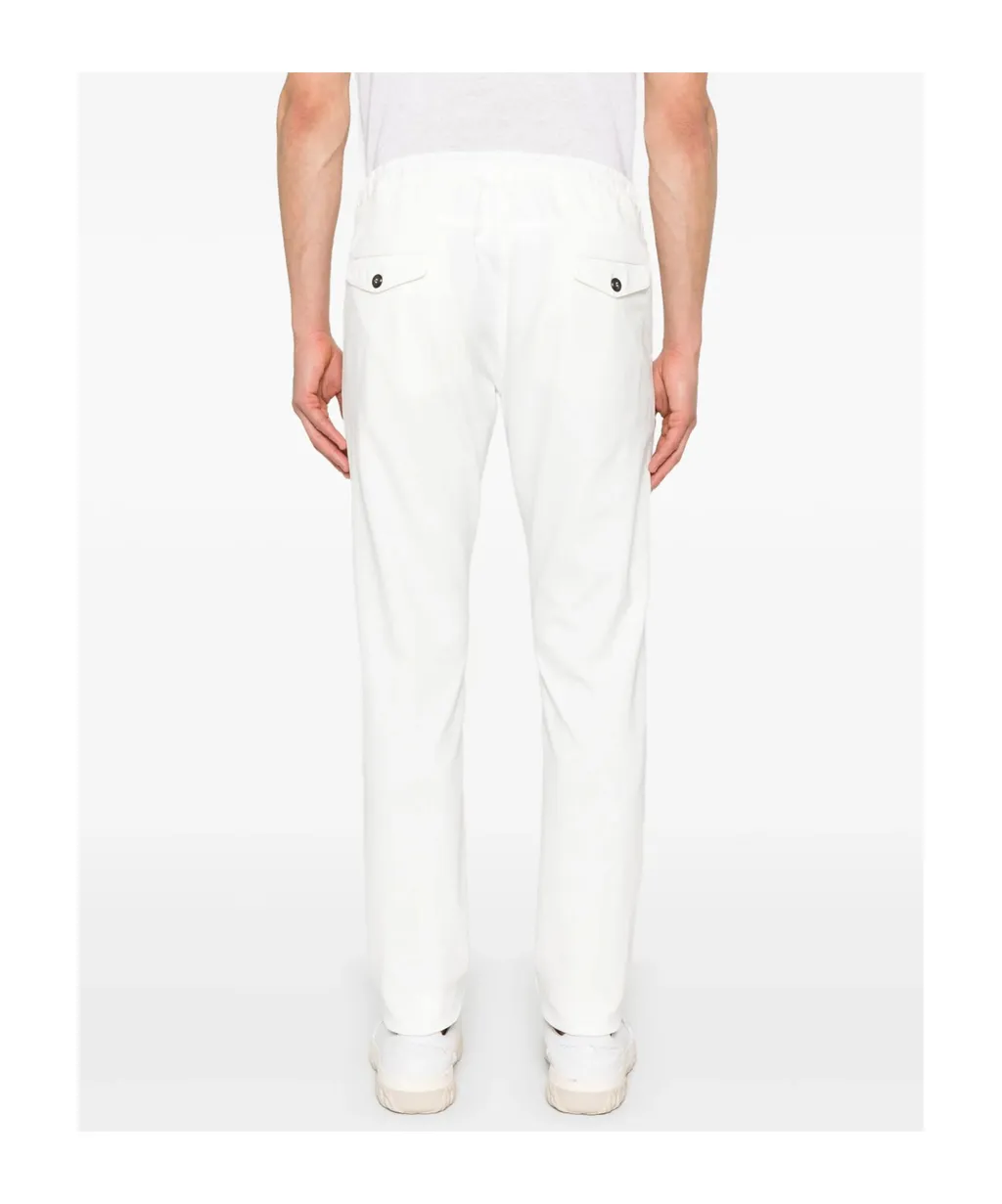 Eleventy Drawstring-Waist Tapered Trousers