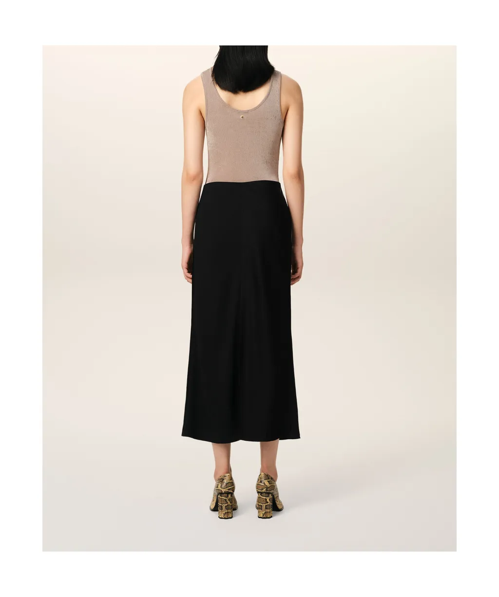 Ami Paris Straight Midi Skirt