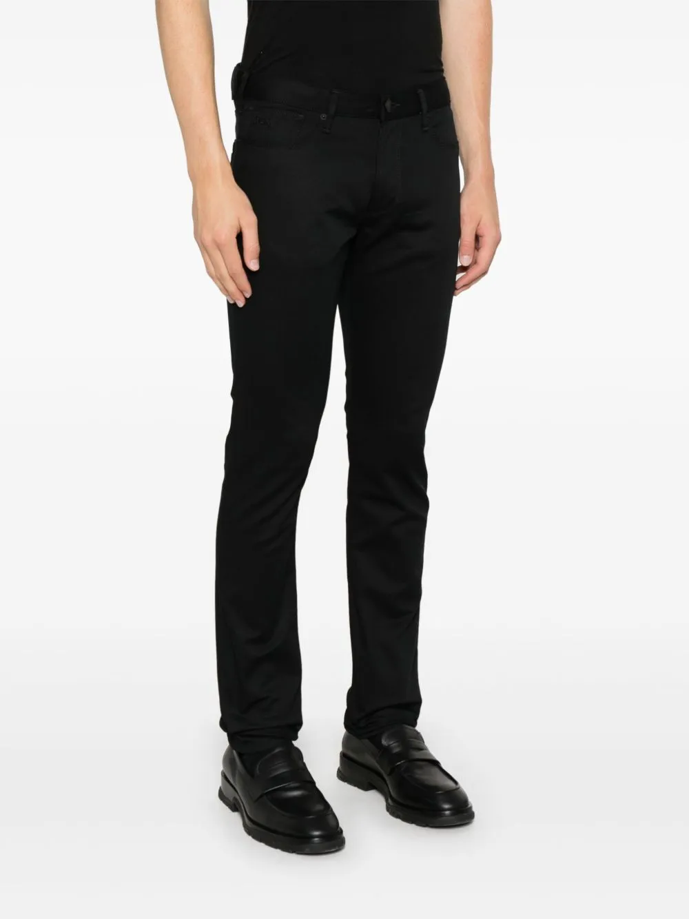 Logo-Plaque Slim-Fit Jeans