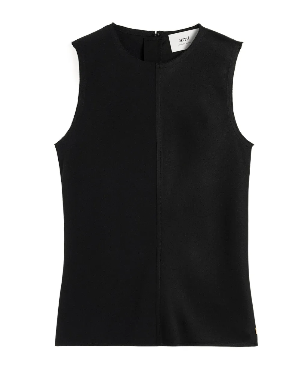 Ami Paris Crewneck Sleeveless Top