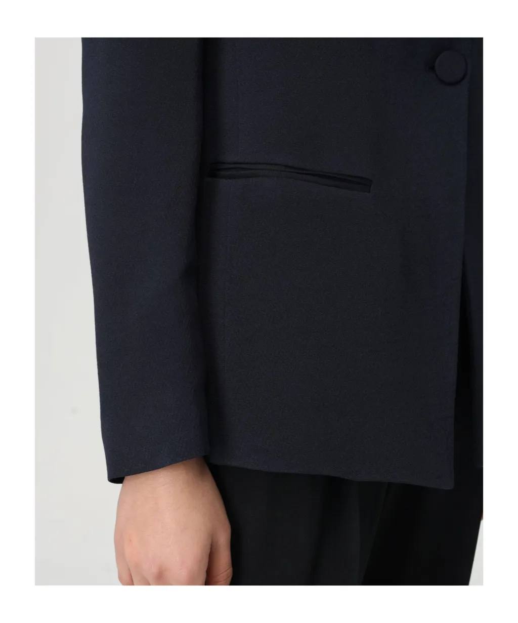 Emporio Armani Icon Chevron Single-Breasted Blazer