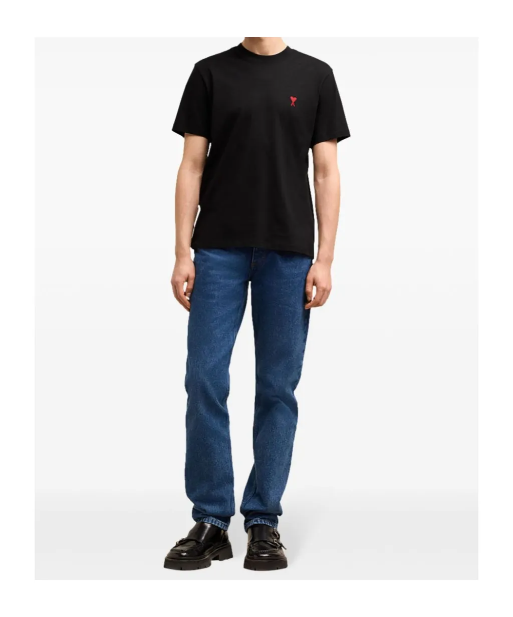 Open-Necked Black Shirt