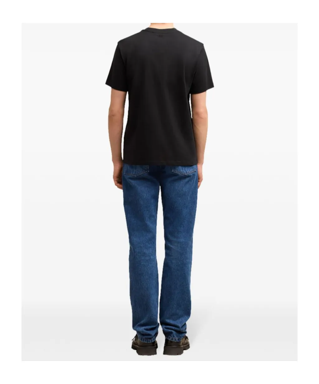 Open-Necked Black Shirt