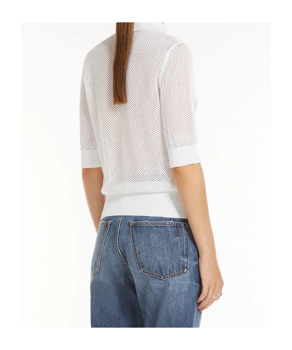 Sportmax Casta Button Detailed Short-Sleeved Polo Top