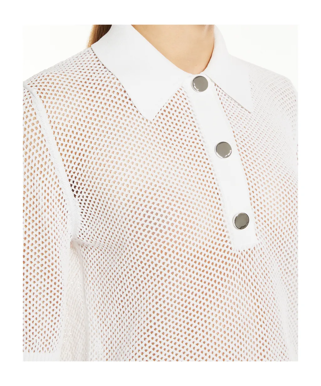 Sportmax Casta Button Detailed Short-Sleeved Polo Top