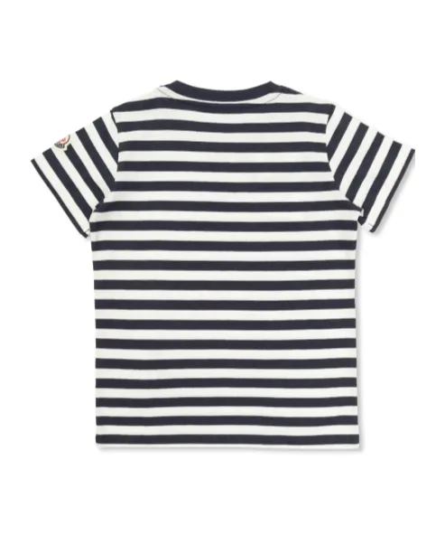 Moncler Enfant Striped Short Sleeved T-Shirt