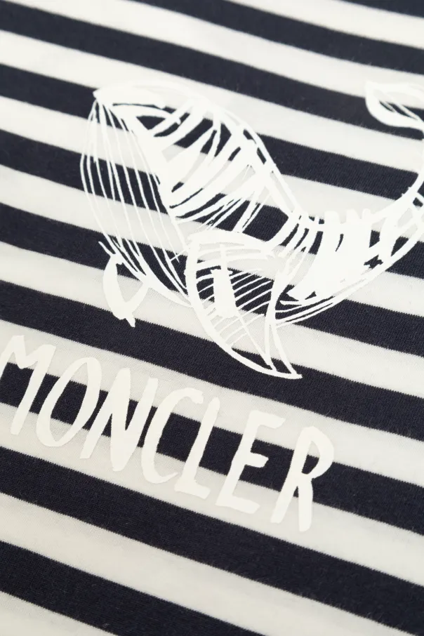 Moncler Enfant Striped Short Sleeved T-Shirt