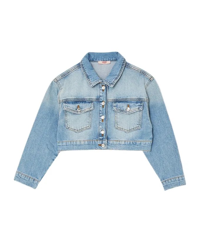 Liu Jo Kids Cropped Denim Jacket