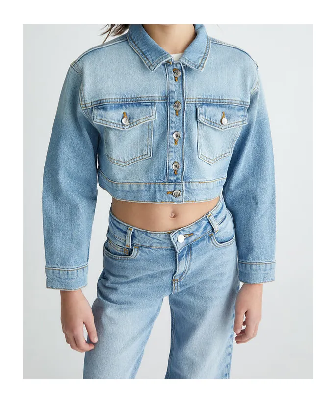 Liu Jo Kids Cropped Denim Jacket