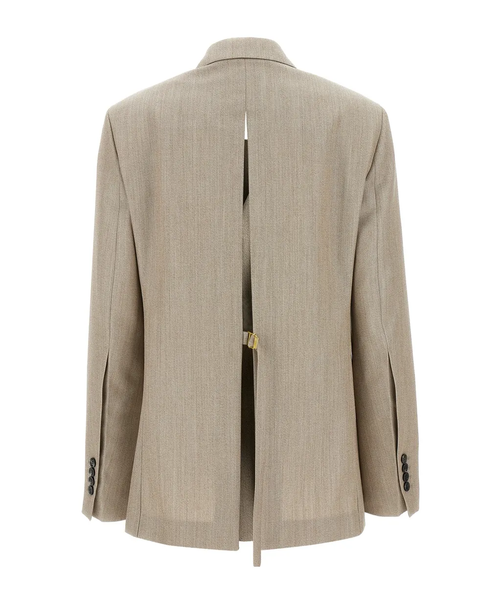 Ami Paris Double-Breasted Split Blazer