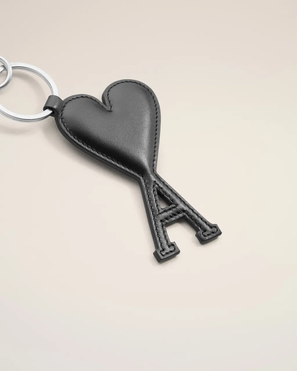 Ami Paris Ami De Coeur Leather Keyring