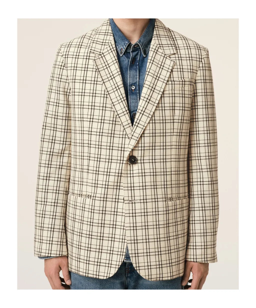 Ami Checked Semi-Lined Jacket