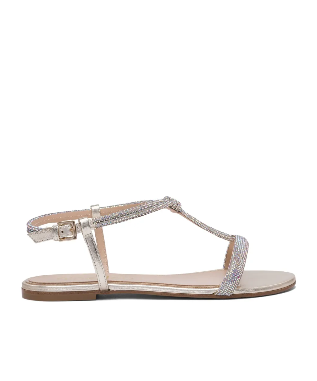 Round-Toe Flat Sandals