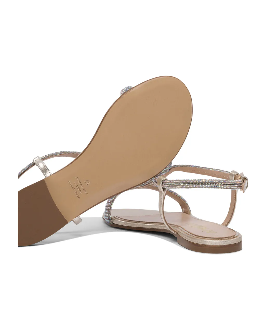 Round-Toe Flat Sandals