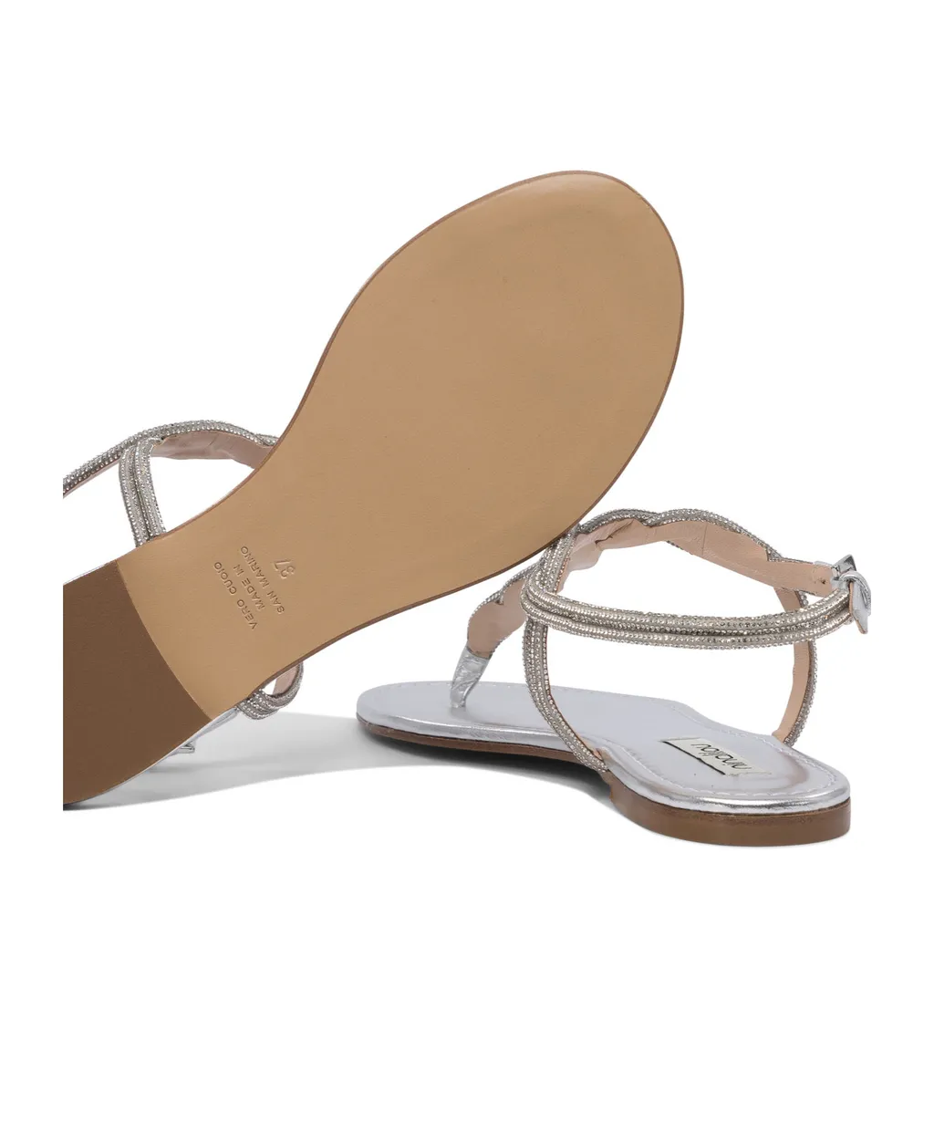 Round-Toe Flat Sandals
