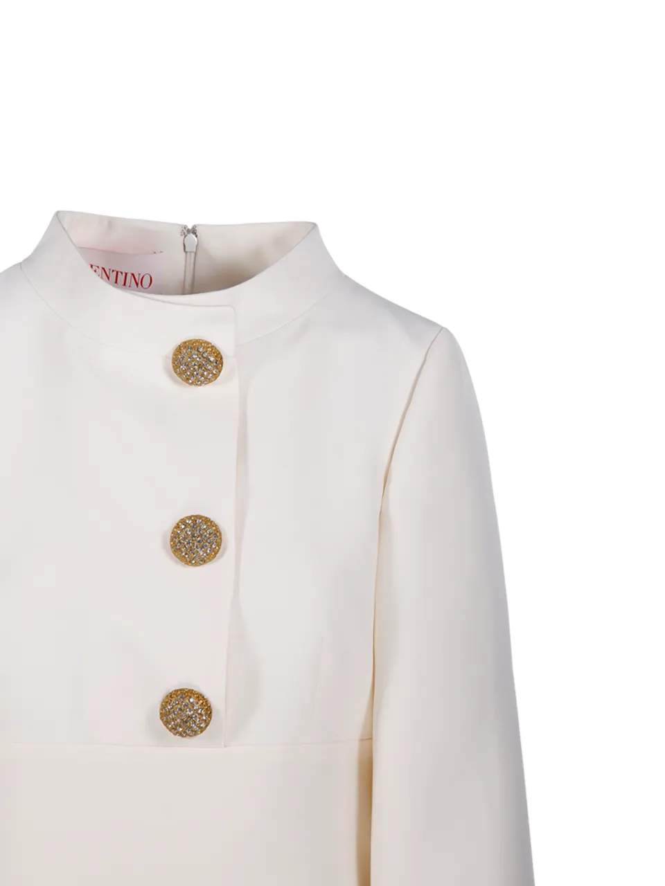 Valentino Button Detailed Crewneck Dress