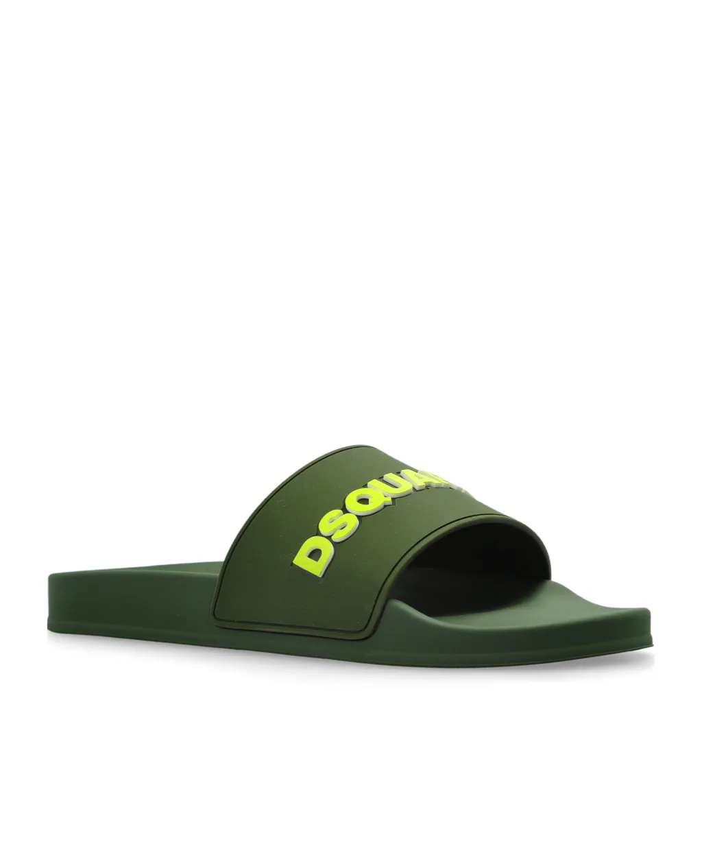 Dsquared2 Logo Embossed Slip-On Slides