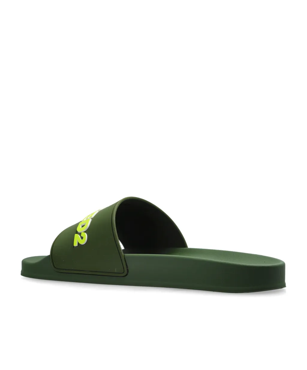 Dsquared2 Logo Embossed Slip-On Slides