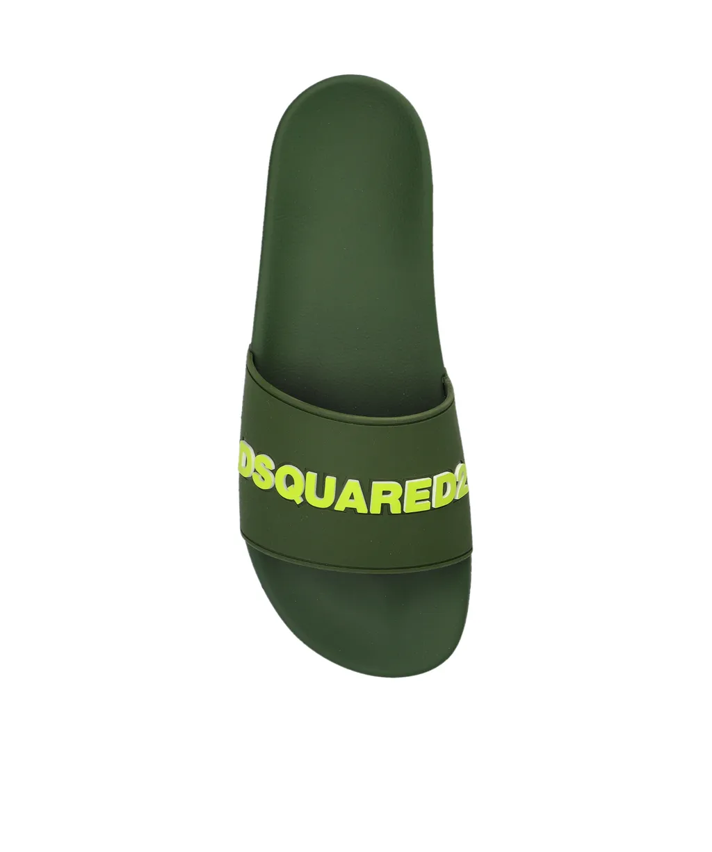 Dsquared2 Logo Embossed Slip-On Slides