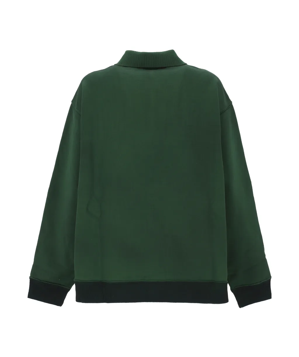 Miu Miu Long-Sleeved Oversized Polo Shirt