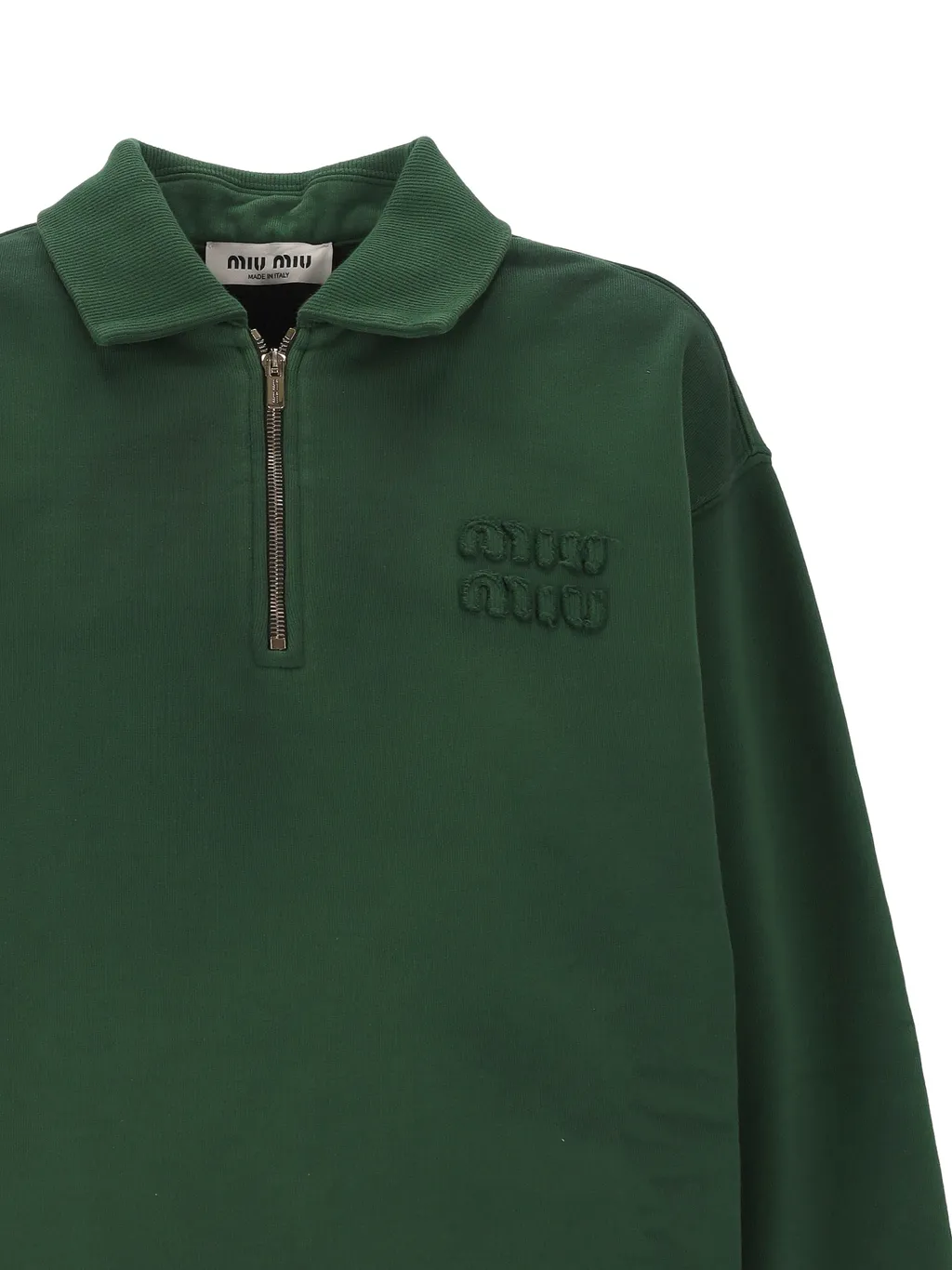 Miu Miu Long-Sleeved Oversized Polo Shirt