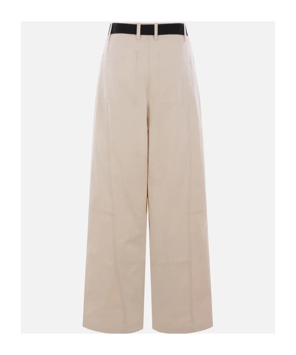 Belted Canvas Trousers