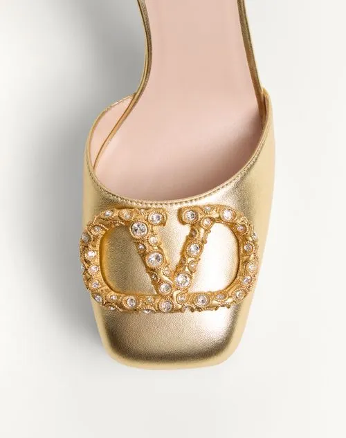 Valentino	Vlogo Signature Embellished Square Toe Pumps