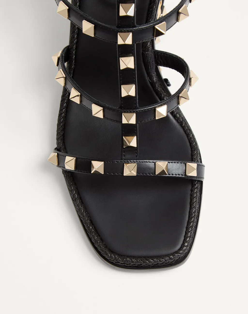 Valentino Garavani Rockstud Open Toe Wedge Sandals