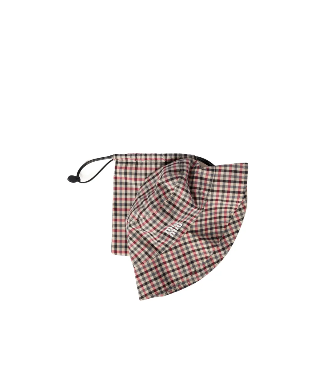 Vichy Hat With Pouch
