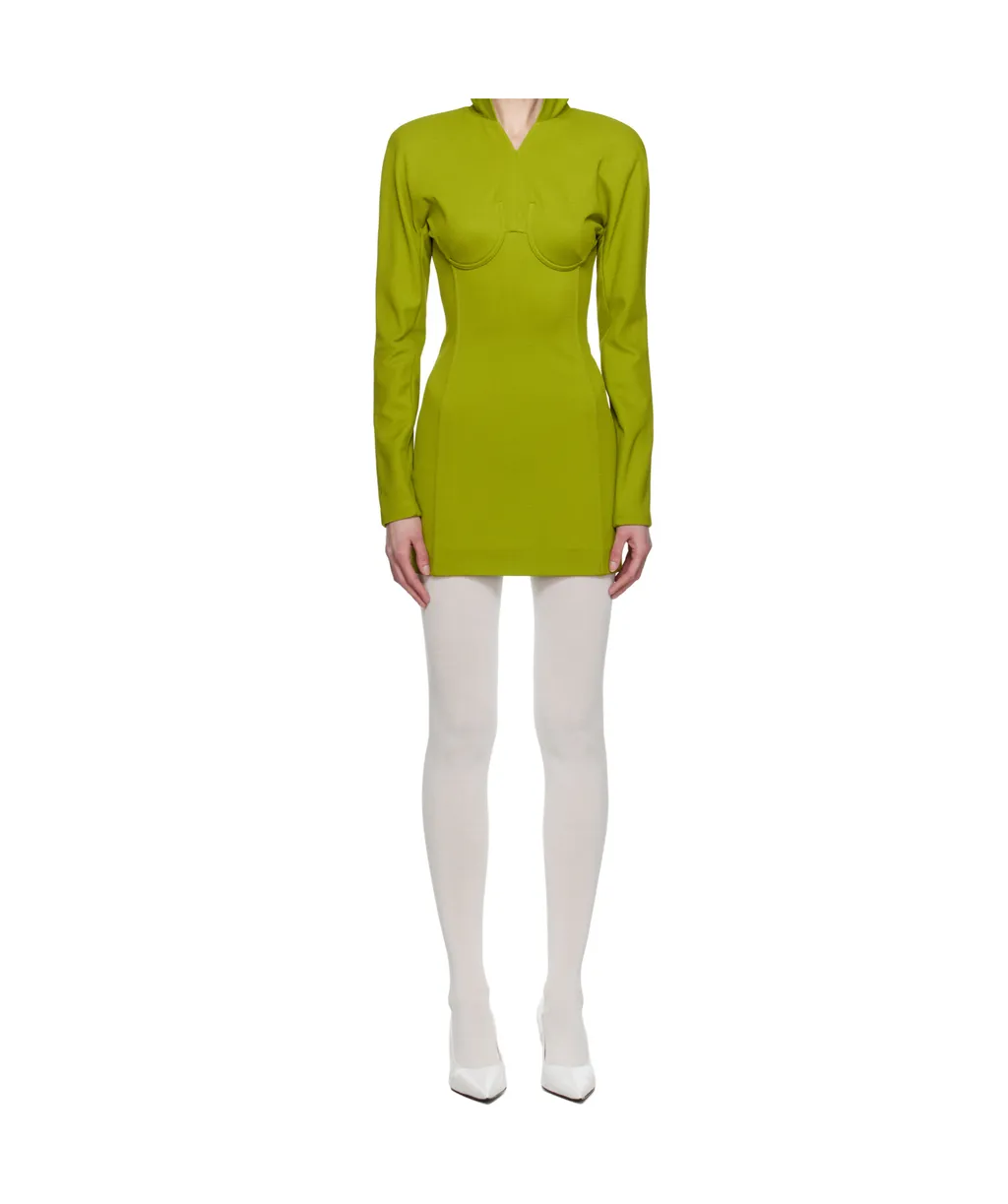 Hooded Long-Sleeves Mini Dress