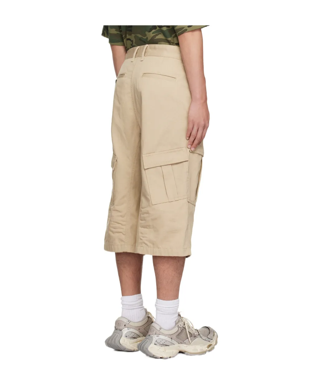 Beige Cargo Chino Shorts