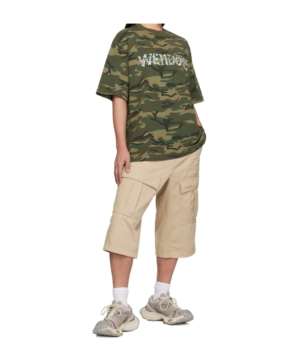 Beige Cargo Chino Shorts