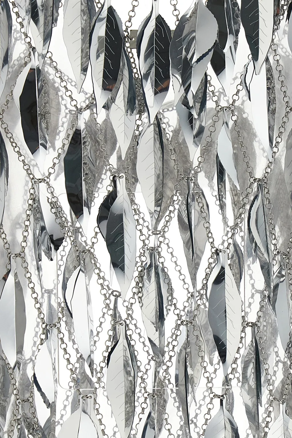 Paco Rabanne Chainmail 3D Leaf Scoop-Neck Top