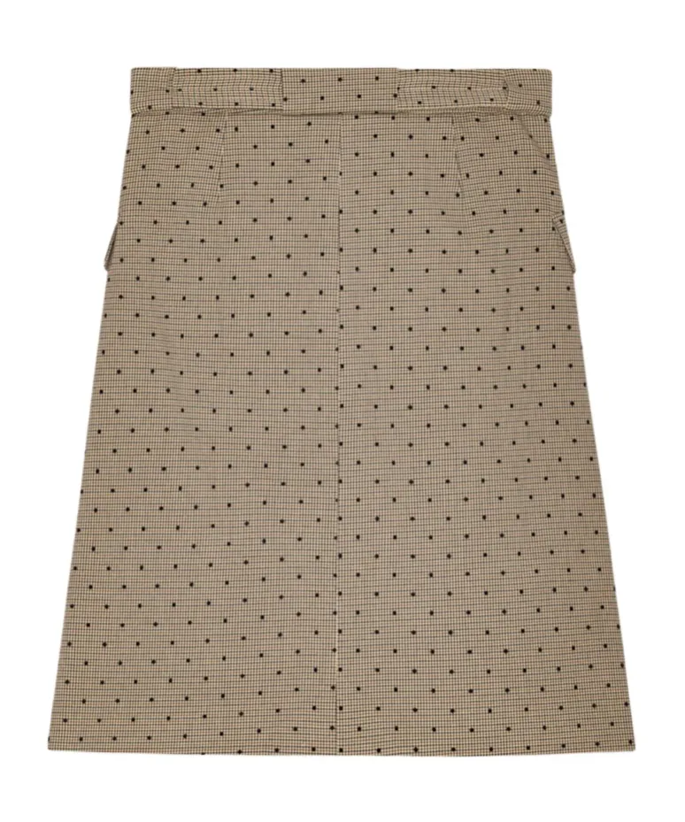 Ganni Flock Check Suiting Skirt